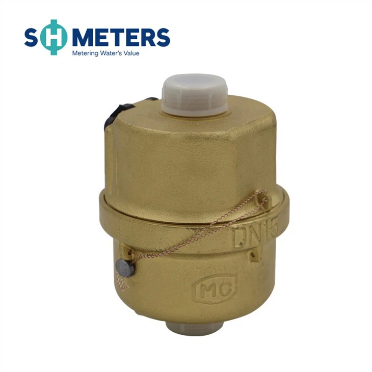 DN15 R200 Plastic Dry Dial Piston Type Brass Volumetric Water Meter